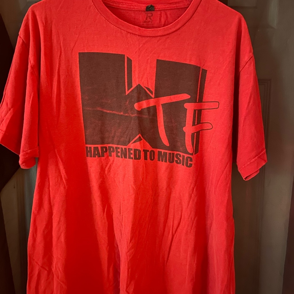 WTF Happened to Music Tee – MTV Logo Parody (Size L)